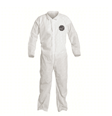 PB120SWHLG002500, L, White, Chemical Resistant, ProShield 10, Open Wrist, Open Ankle, 40L007