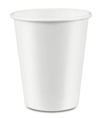 S-20104W, 8 oz WHITE, POLY COATED,   NOT BIODEGRADABLE,  8 oz.