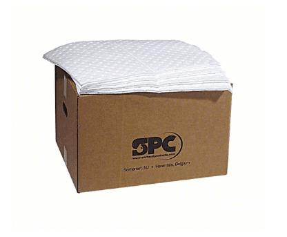 SXT300,  15 in x 19 in, WHITE, POLYPROPYLENE,  21 oz ABSORBED PER PAD,   G: 15U846