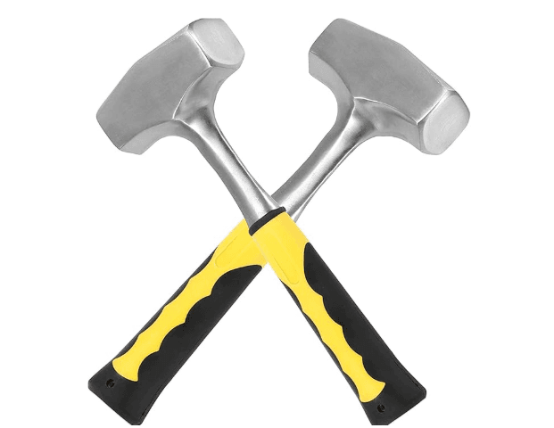 Hammer-4Lbs, 11"L x 1.7"W x 1.7"Th, Carbon Steel, 4 Pounds, B0BTD2M1Y7