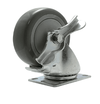 SLAC4SBP, 4*2-3/8*5 in, Thermoplastic Rubber, 375 lbs, Swivel, WBB2210323, 4 in, Swivel Brake