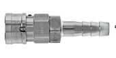 Nitto Hi Cupla Socket - 1/4" Hose Barb, Stainless (Barb Lock), Quick Connect Coupling, MODEL NAME: 20SH-BL