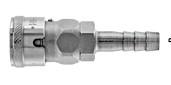 Nitto Hi Cupla Socket - 1/4" Hose Barb, Steel (Barb Lock), Quick Connect Coupling, MODEL NAME: 20SH-BL
