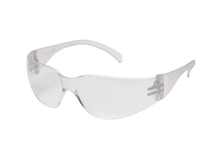 SAFETY GLASSES, PYRAMEX S4110S, CLEAR LENS, CLEAR FRAME