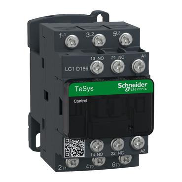 SCHNEIDER, LC1D186F7, CONTACTOR, 3 POLES, 110VAC, 50/60HZ, 0.5KG