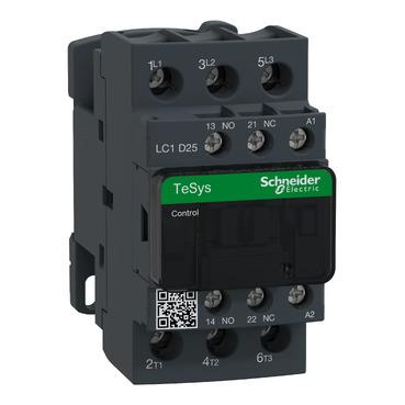 SCHNEIDER, CONTACTOR, 25A, 480VAC, 3 NO