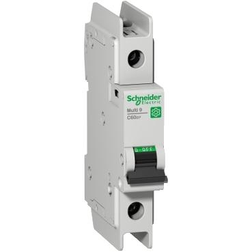 SCHNEIDER, THERMAL MAGNETIC CIRCUIT BREAKER, C CURVE, MULTI 9 C60BP SERIES, 20 A, 1 POLE, 60 V, 4...